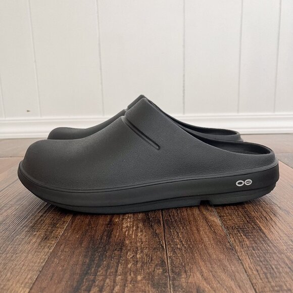 OOFOS OOcloog Clog Recovery Shoe Lightweight Comfort Support Mens Size 11 Black - Picture 1 of 13